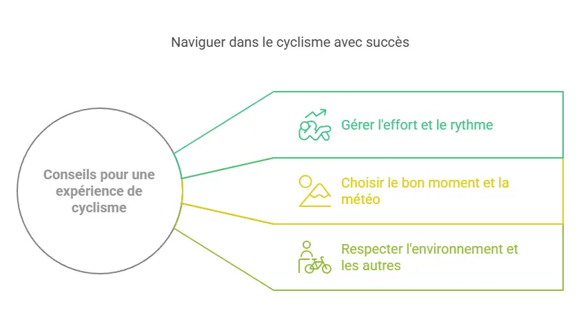 Cycliste s’hydratant en pleine nature avec une vue panoramique sur une vallée.