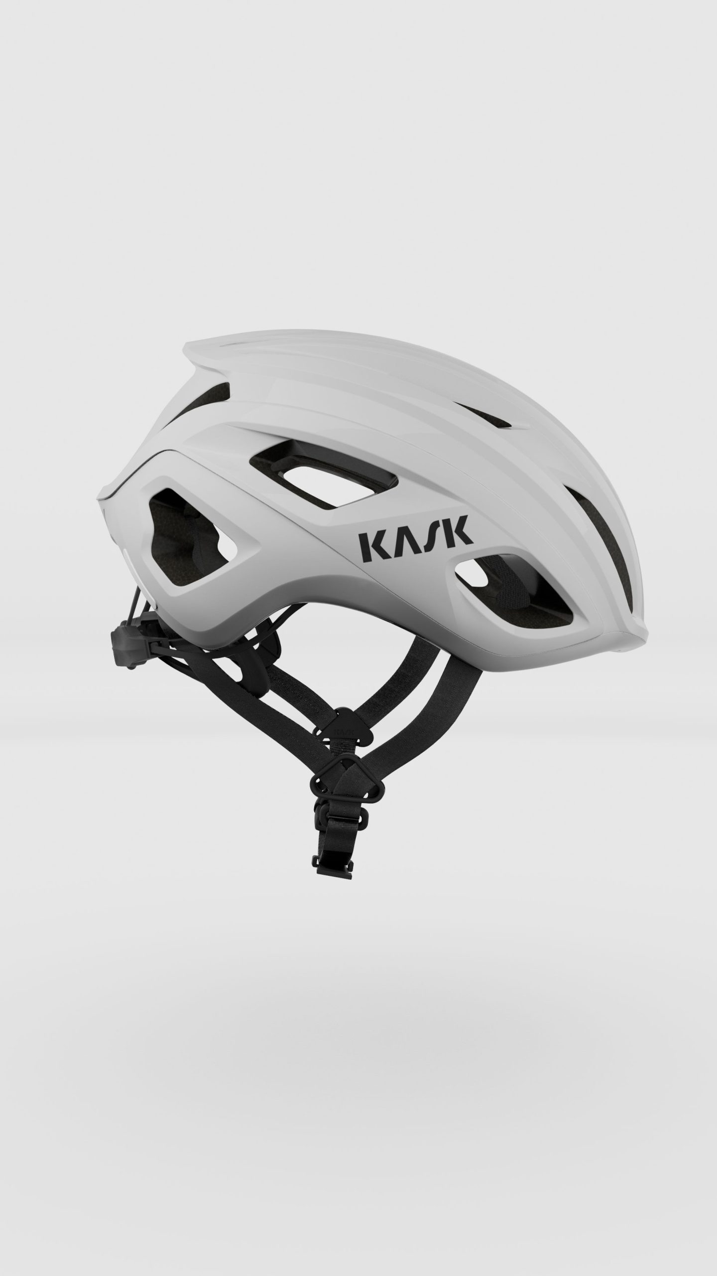 Profil du casque de vélo Kask Mojito3 et de sa sangle