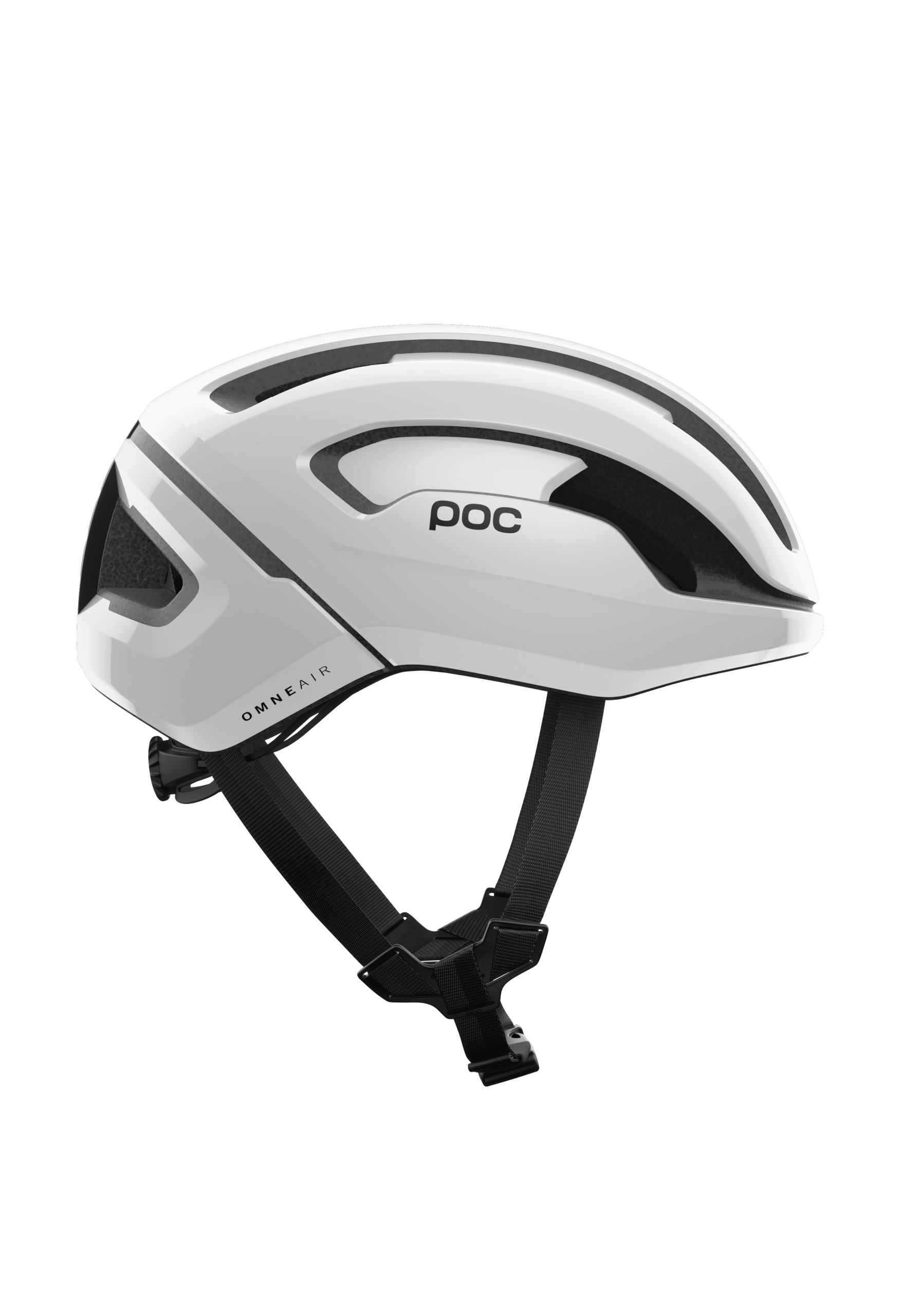 Autre vue du casque de vélo POC Omne Air MIPS blanc et de ses aérations