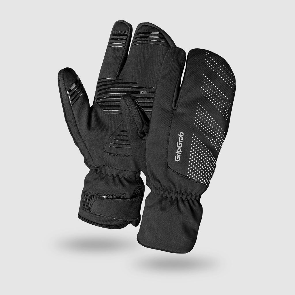 Gants vélo trois doigts type homard GripGrab Ride Windproof Deep Winter Lobster